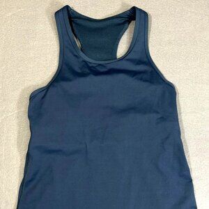 Lululemon Tank Top Bra Women's Size 6 Blue Final Lap Pocket Racerback